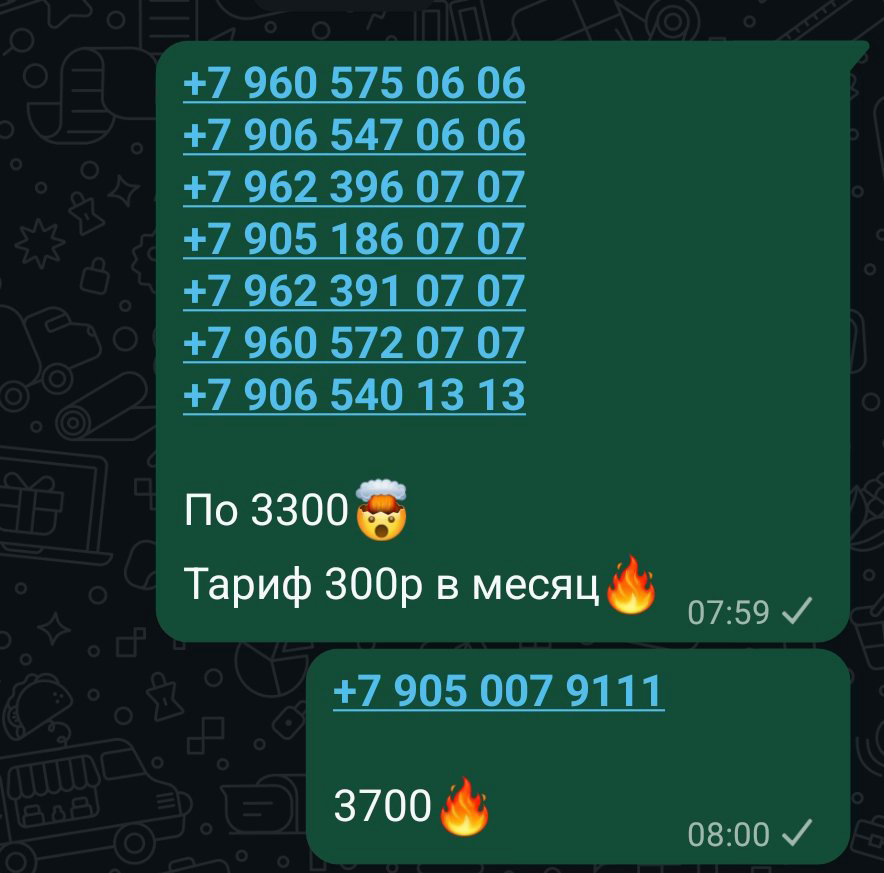 Элитные номера Билайн