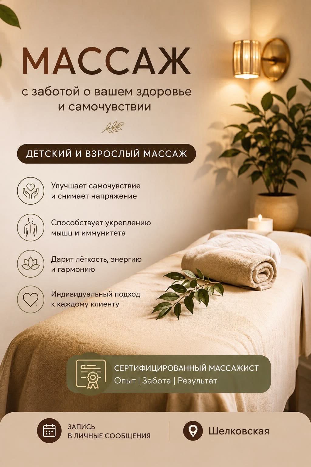 Массаж для детей и женщин 🌿